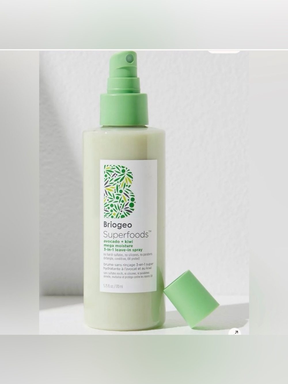 Briogeo Superfoods Avocado + Kiwi Mega Moisture 3-in-1 Leave-In Spray